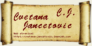 Cvetana Jančetović vizit kartica